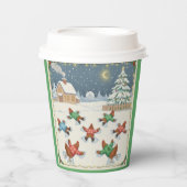 Christmas Poultry in Motion, Paper Cups Papieren Bekers (Voorkant)