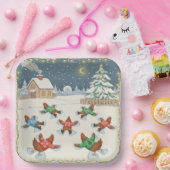 Christmas Poultry in Motion, Paper Plates Papieren Bordje (Feest)