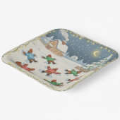Christmas Poultry in Motion, Paper Plates Papieren Bordje (Gebogen)