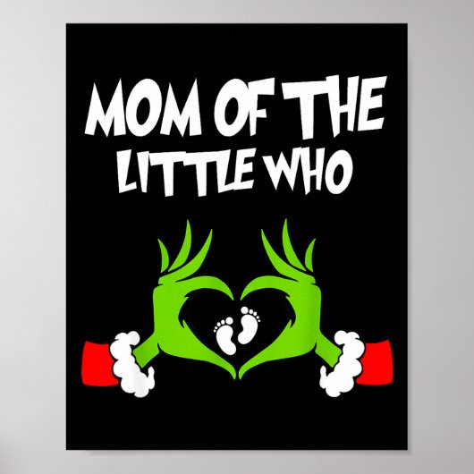 Christmas Pregnancy Announcement Funny Mom Of The  Poster (Voorkant)