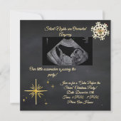 Christmas Pregnancy Chalkboard Invitation  (Voorkant)