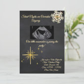 Christmas Pregnancy Chalkboard Invitation  Kaart (Staand voorkant)