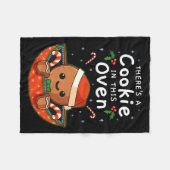 Christmas Pregnancy Gingerbread Man Baby Cookie In Fleece Deken (Voorkant (Horizontaal))