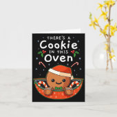 Christmas Pregnancy Gingerbread Man Baby Cookie In Kaart (Gele Bloem)