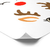 Christmas Pregnancy Reindeer Xmas Lights New Mom T Poster (Hoek)