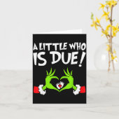 Christmas Pregnancy Shirt A Little Who Is Due  Kaart (Gele Bloem)