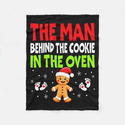 Christmas Pregnancy The Man Behind The Cookie In T Fleece Deken (Voorkant)