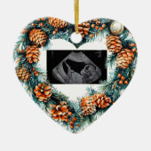 Christmas Pregnancy Ultrasound  Baby On The Way  Keramisch Ornament (Voorkant)