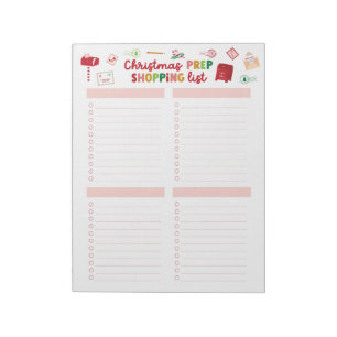Christmas Prep Shopping List Notitieblok