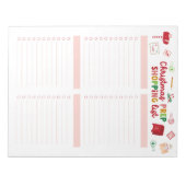 Christmas Prep Shopping List Notitieblok (Voorkant)
