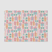 Christmas Present Abstract Pattern Pastel Colors Tissuepapier (Voorkant)