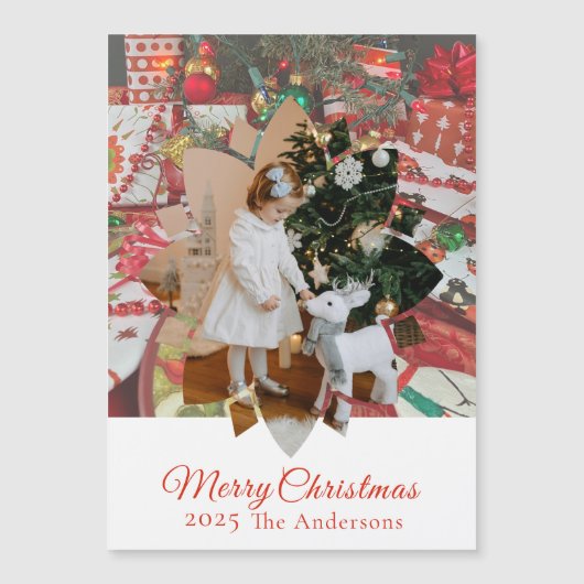 Christmas Present Photo Holiday Magnetic  (Voorkant)