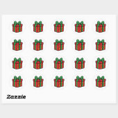 Christmas present ronde sticker (Vel)