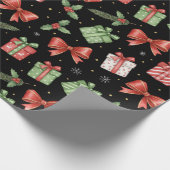 Christmas Presents, Black Cadeaupapier (Hoek)