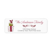 Christmas Presents Holly Berries Label (Voorkant)