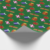 Christmas Presents Pattern Cadeaupapier (Hoek)