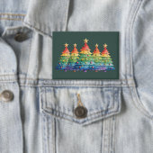 Christmas Pride Rainbow LGBTQ Equal Rights Gay Button (Insitu)