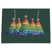 Christmas Pride Rainbow LGBTQ Equal Rights Gay Groot Cadeauzakje (Voorkant)