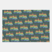 Christmas Pride Rainbow LGBTQ Equal Rights Gay  Inpakpapier Vel (Voorkant)