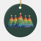 Christmas Pride Rainbow LGBTQ Equal Rights Gay  Keramisch Ornament (Voorkant)