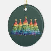 Christmas Pride Rainbow LGBTQ Equal Rights Gay  Keramisch Ornament (Links)