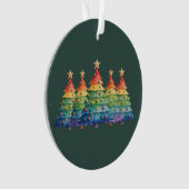 Christmas Pride Rainbow LGBTQ Equal Rights Gay  Ornament (voorkant)