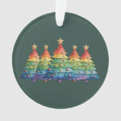 Christmas Pride Rainbow LGBTQ Equal Rights Gay  Ornament (voorkant)