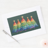 Christmas Pride Rainbow LGBTQ Equal Rights Gay  Rechthoekige Sticker (Envelop)
