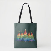 Christmas Pride Rainbow LGBTQ Equal Rights Gay  Tote Bag (Voorkant)