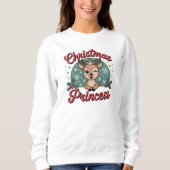 Christmas Princess | Cute Girly Reindeer Christmas Trui (Voorkant)