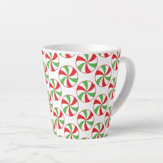 Christmas Print Coffee Mug  Candy Cane Cup Latte Mok (Rechterhoek)