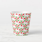 Christmas Print Coffee Mug  Candy Cane Cup Latte Mok (Voorkant)