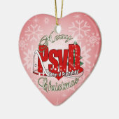 CHRISTMAS PsyD Doctor in de psychologie Keramisch Ornament (Links)