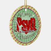 CHRISTMAS PsyD Doctor in de psychologie Keramisch Ornament (Rechts)