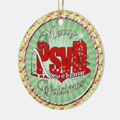 CHRISTMAS PsyD Doctor in de psychologie Keramisch Ornament (Links)