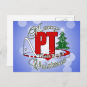 CHRISTMAS PT Physical Therapist Feestdagenkaart (Voorkant / Achterkant)