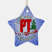 CHRISTMAS PT Physical Therapist Keramisch Ornament (Rechts)