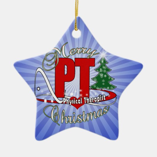 CHRISTMAS PT Physical Therapist Keramisch Ornament (Voorkant)