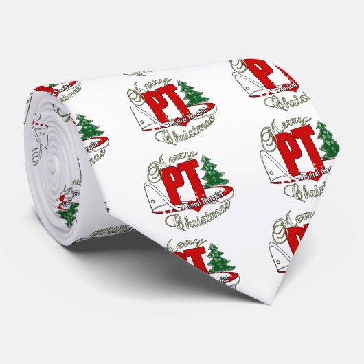 CHRISTMAS PT Physical Therapist Stropdas (Opgerold)