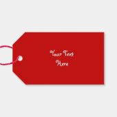 Christmas Pud Christmas Wishes cadeau labels rood Cadeaulabel (Achterkant Horizontaal)