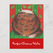 Christmas Pud 'Purrfect Christmas Wishes' briefkaa Feestdagenkaart (Voorkant)