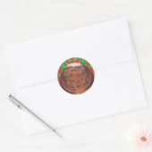 Christmas Pud ronde sticker (Envelop)