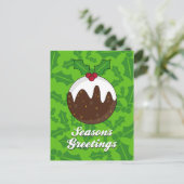 Christmas Pudding Briefkaart (Staand voorkant)