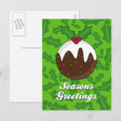 Christmas Pudding Briefkaart (Voorkant / Achterkant)