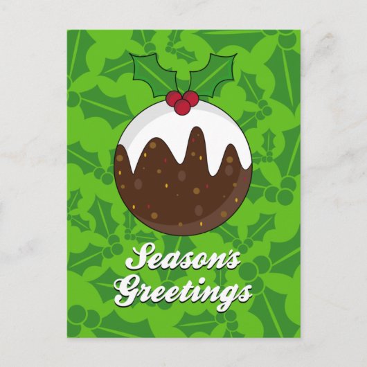 Christmas Pudding Briefkaart (Voorkant)