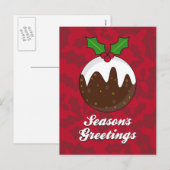 Christmas Pudding Briefkaart (Voorkant / Achterkant)