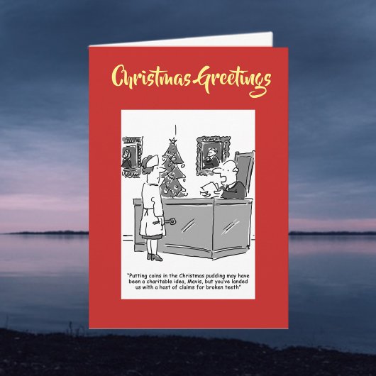 Christmas Pudding Christmas Kaart met QR-code