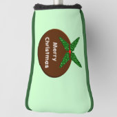 Christmas Pudding Custom Golf Putter Hoesje Golfheadcover (Draai 90)