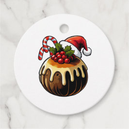 Christmas Pudding Favorietags Bedankjes Labels