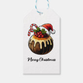 Christmas Pudding Gift Label Cadeaulabel (Voorkant)